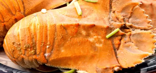 Pan-Roasted Slipper Lobster with Grand Marinade Buttered Lettuce