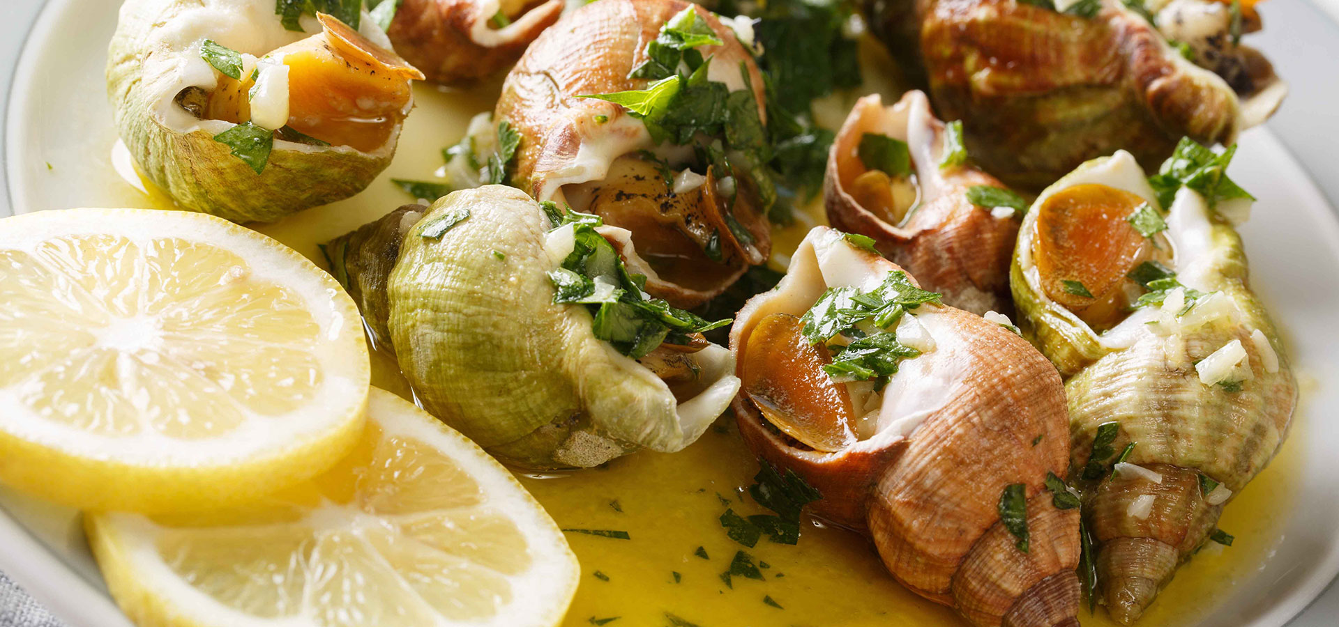 Whelk with garlic butter